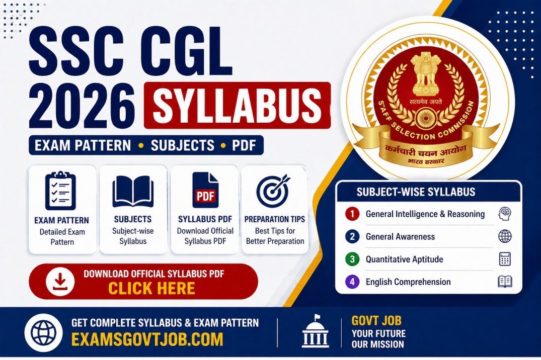 SSC CGL Syllabus 2026 – Exam Pattern, Subjects, PDF