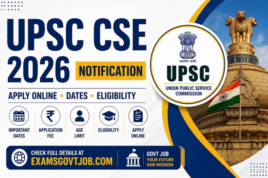UPSC Civil Services 2026 Notification – Apply Online, Dates, Eligibility